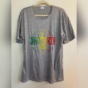 Juneteenth Shirt Women’s 3XL Gray Emancipation Day Black American Freedom Tee